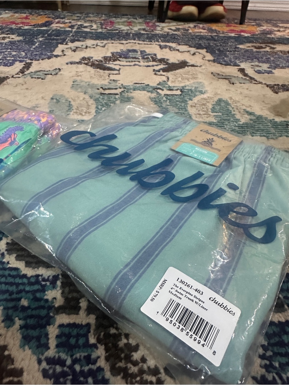 chubbies shorts Everpine Stripe Swim Trunks NWT Sz M 31-33”